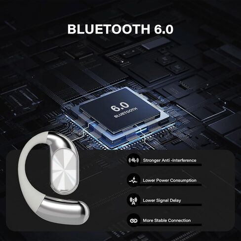 Open Ear Headphones, Bluetooth 6.0 Wireless Earbuds, Powerful Sound in Saudi Arabia