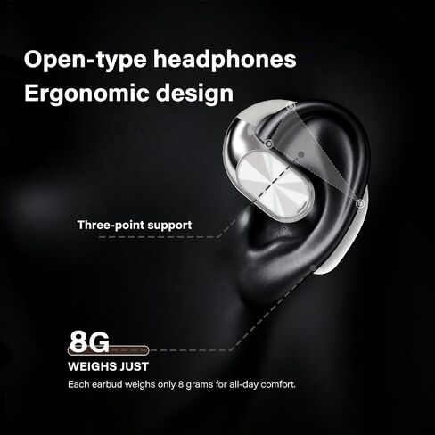Open Ear Headphones, Bluetooth 6.0 Wireless Earbuds, Powerful Sound in Saudi Arabia