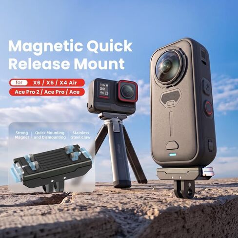 Magnetic Quick Release Mount Compatible with Insta360 Ace Pro 2/Ace Pro/Ace/X5/X6/X4 Air (Metal) in Saudi Arabia