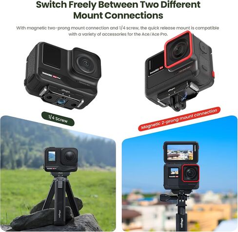 Magnetic Quick Release Mount Compatible with Insta360 Ace Pro 2/Ace Pro/Ace/X5/X6/X4 Air (Metal) in Saudi Arabia