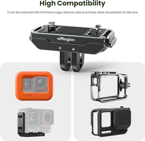 Magnetic Quick Release Mount Compatible with Insta360 Ace Pro 2/Ace Pro/Ace/X5/X6/X4 Air (Metal) in Saudi Arabia