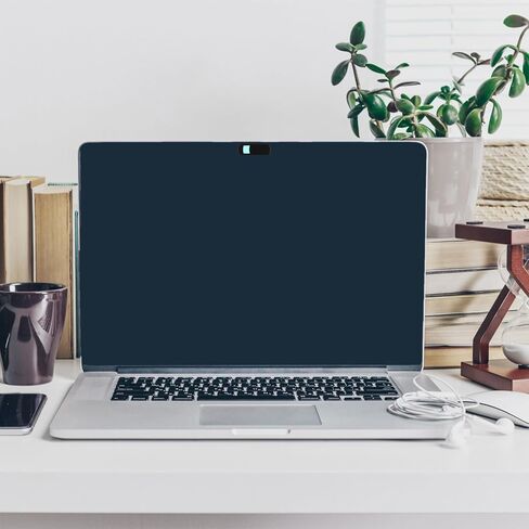 Housoutil 2pcs Black Laptop Webcam Cover Slide Privacy Protective Cover Lightweight Abs Material Easy to Detach Camera for Tablet Computer and Laptop Random Color in Saudi Arabia