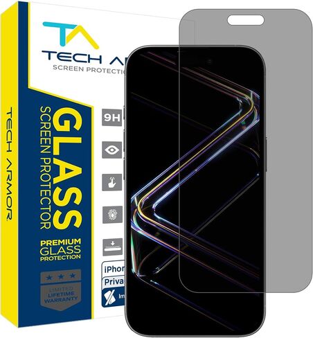 واقي شاشة زجاجي للخصوصية من Tech Armor لهاتف iPhone 17 Pro Max، عبوة واحدة in Saudi Arabia