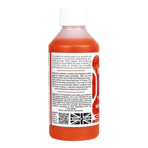 Mayhems - X1 Concentrate PC Coolant - Computer Water Cooling Fluid - Liquid Cooling, Eco Friendly Series, 250 ml, Neon Sunset Orange in Kuwait