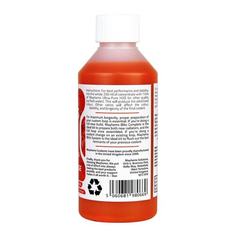 Mayhems - X1 Concentrate PC Coolant - Computer Water Cooling Fluid - Liquid Cooling, Eco Friendly Series, 250 ml, Neon Sunset Orange in Kuwait