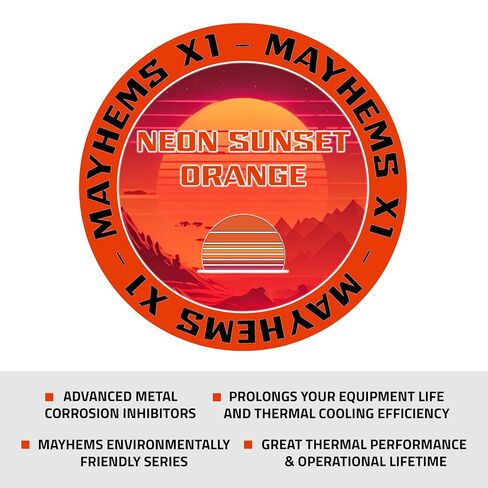 Mayhems - X1 Concentrate PC Coolant - Computer Water Cooling Fluid - Liquid Cooling, Eco Friendly Series, 250 ml, Neon Sunset Orange in Kuwait