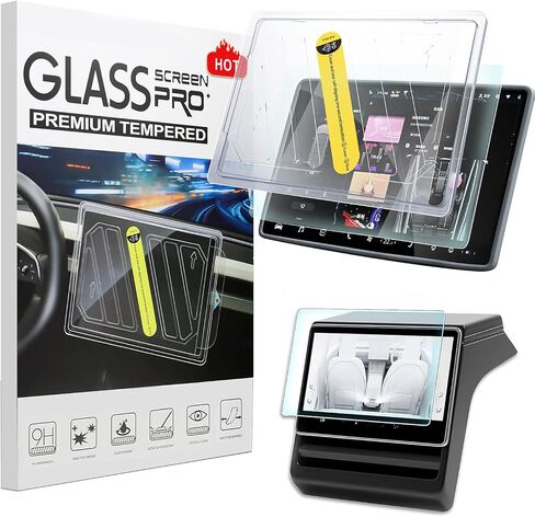17-inch Tempered Glass Screen Protector for Tesla 2021-2026 Model S/2021-2026 Model X Rear-seat 8-inch Touchscreen Protection for 2026 Tesla Model S/X Accessories in Saudi Arabia