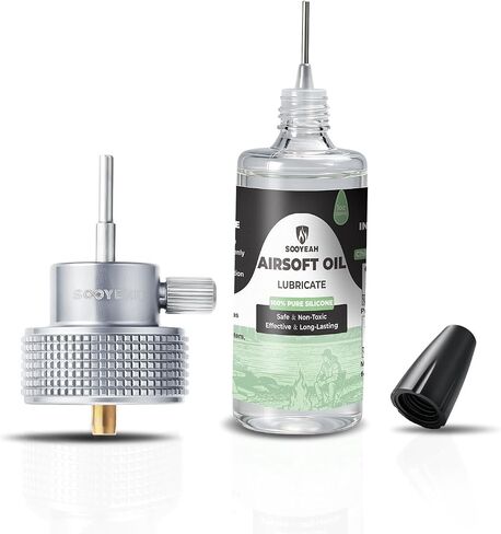 Propane Refill Adapter & 1oz Pure Silicone Airsoft Gun Oil, Needle Oiler in Kuwait