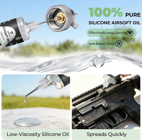 Propane Refill Adapter & 1oz Pure Silicone Airsoft Gun Oil, Needle Oiler in Kuwait