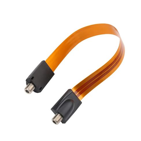 Flat Coaxial Cable RG6 F Type Jumper Cable for Windows and Doors -12 Inch Length - TV Antenna Wire -2Pack in Kuwait