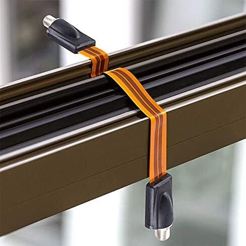 Flat Coaxial Cable RG6 F Type Jumper Cable for Windows and Doors -12 Inch Length - TV Antenna Wire -2Pack in Kuwait