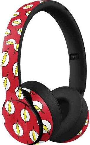 Skinit Decal Audio Skin Compatible with Beats Solo Pro - Officially Licensed DC Comics The Flash Logo Pattern Design in Saudi Arabia