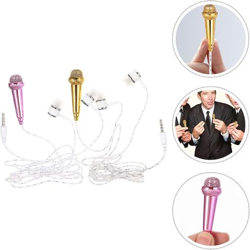 balacoo 2pcs Mini Microphones for Phone Recording with Noise Reduction Portable Small Plastic Microphones for Interviewing and Live-Streaming Sessions in Saudi Arabia