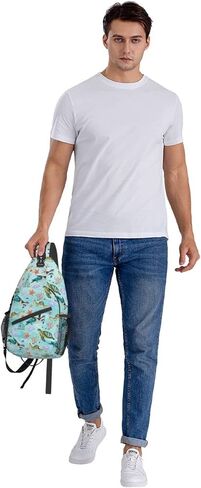 Sea Turtle Beach Cute Sling Backpack, Outdoor Crossbody Daypack Bag in Saudi Arabia