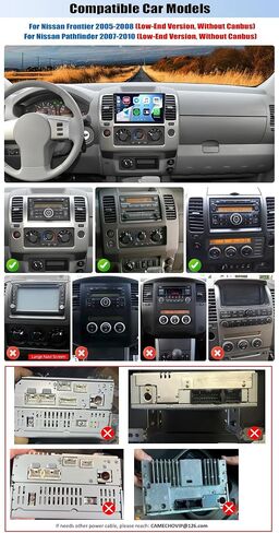 4G+128G Car Radio Stereo for Nissan Frontier 2005-2008 / Pathfinder 2005-2010, 9 Inch in-Cell 1280*720 Touch Screen Wireless CarPlay Android Auto GPS Bluetooth Android 15 Head Unit with Backup Camera in Saudi Arabia