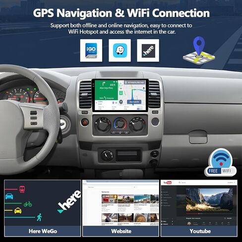 4G+128G Car Radio Stereo for Nissan Frontier 2005-2008 / Pathfinder 2005-2010, 9 Inch in-Cell 1280*720 Touch Screen Wireless CarPlay Android Auto GPS Bluetooth Android 15 Head Unit with Backup Camera in Saudi Arabia