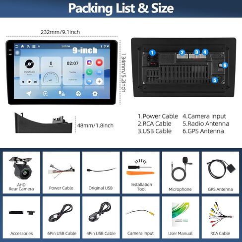 4G+128G Car Radio Stereo for Nissan Frontier 2005-2008 / Pathfinder 2005-2010, 9 Inch in-Cell 1280*720 Touch Screen Wireless CarPlay Android Auto GPS Bluetooth Android 15 Head Unit with Backup Camera in Saudi Arabia