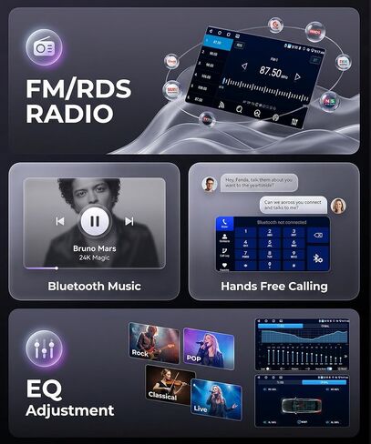 5Ghz WiFi Android 15 Car Radio for Toyota Tacoma 2005-2013,9 Inch HD IPS Screen,32-Bnad EQ,Bluetooth 5.0,Wireless Carplay,Android Auto,Dual USB Port,GPS,HD Backup Camera,2G+64G in Saudi Arabia