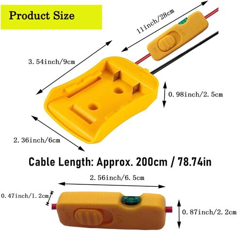 Satellite Power Battery Adapter Efficient Stable Power Supply for Portable ABS 200cm Cable in Saudi Arabia