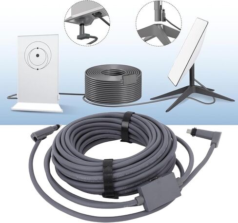Parabolic Antenna Ethernet Adapter Rectangular for Gen 2 High Speed 1Gbps Rainproof RJ45 External Wired Ethernet Network Adapter for Home RV Grey 53 Feet in Saudi Arabia