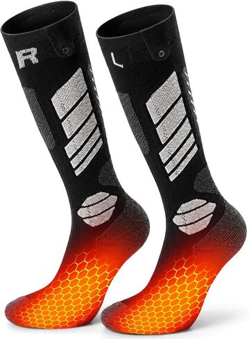 Kids Heated Ski Socks, Wool Knee High Electric Socks for Boys & Girls in Kuwait