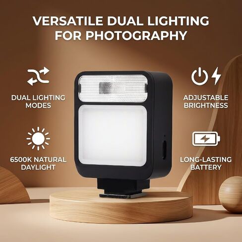 Camera LED Video Light 6500K GN8 450mAh Flash Mode in Saudi Arabia