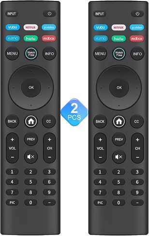 2-Pack Universal Remote Control for Vizio All Smart TVs, Replacement for VIZIO All LCD LED HD 4K UHD HDR Smartcast D, E, M, P, V, PX Series TVs in Saudi Arabia