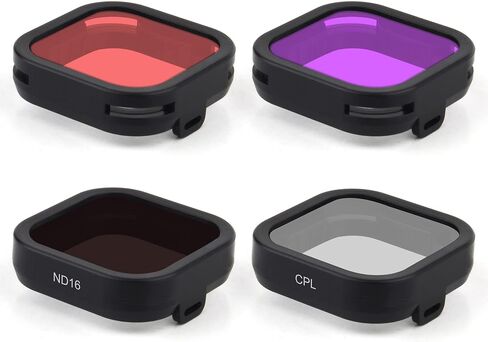 GEPULY CPL ND16 Red Magenta Snorkel ND Filter for GoPro Hero 12 11 10 9 in Saudi Arabia