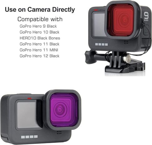 GEPULY CPL ND16 Red Magenta Snorkel ND Filter for GoPro Hero 12 11 10 9 in Saudi Arabia