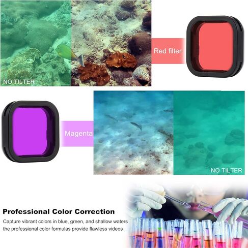 GEPULY CPL ND16 Red Magenta Snorkel ND Filter for GoPro Hero 12 11 10 9 in Saudi Arabia