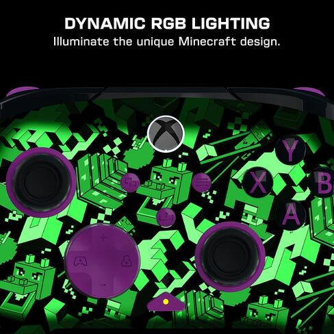 Turtle Beach Rematch Minecraft Wireless RGB Gaming Controller - Licensed for XBOX Series X|S, XBOX One, PC, Android Bluetooth Devices - Rumble Motors, Impulse Triggers, Back Buttons, TMR Thumbsticks in Saudi Arabia