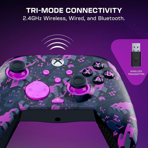 Turtle Beach Rematch Minecraft Wireless RGB Gaming Controller - Licensed for XBOX Series X|S, XBOX One, PC, Android Bluetooth Devices - Rumble Motors, Impulse Triggers, Back Buttons, TMR Thumbsticks in Saudi Arabia