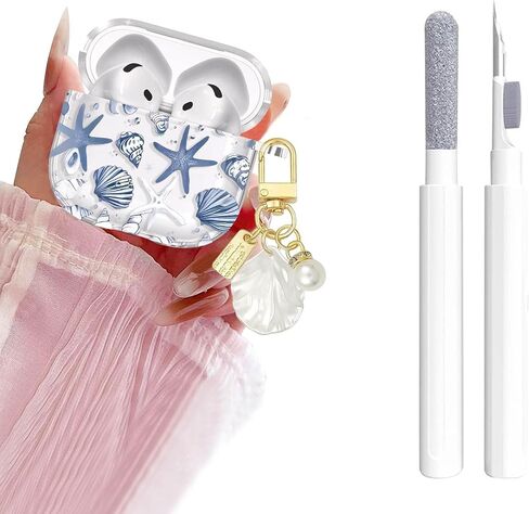 Aircawin for Airpods 4 Case Clear,Cute Seashell Conch Pattern for Airpod 4 in Kuwait