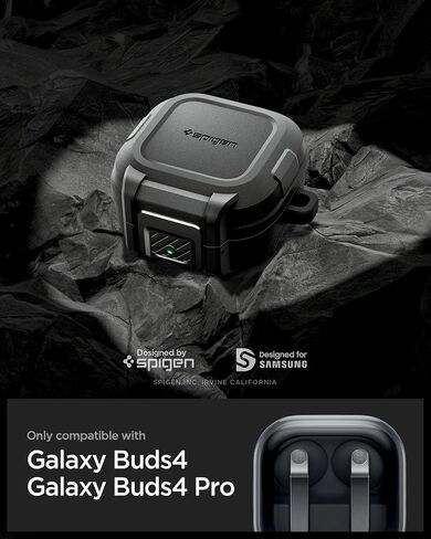 Spigen Slim Armor Pro MagFit Galaxy Z Fold 8 Case and Lock Fit Buds 4/4Pro Case Bundle - Black in Saudi Arabia