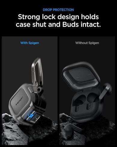 Spigen Slim Armor Pro MagFit Galaxy Z Fold 8 Case and Lock Fit Buds 4/4Pro Case Bundle - Black in Saudi Arabia