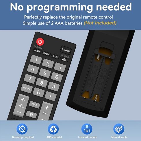 NH305UD for Emerson TV Remote Replacement, Universal Remote Control for Emerson TV LF402EM6 LF461EM4 LF501EM4 LF501EM5F LF391EM4 LF320EM4 LF290EM4 in Saudi Arabia
