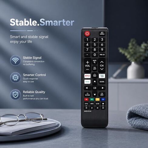 TV Remote Replacement for Samsung, BN59-01315A, Universal Remote Control Compatible with Samsung Smart TV QLED UHD 4K Series, No Programming Required in Saudi Arabia