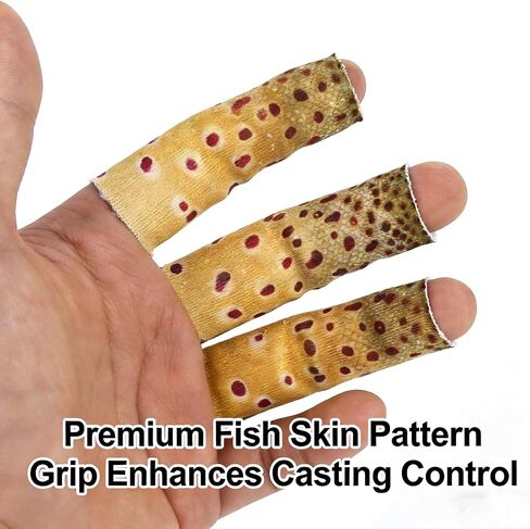 3 PCS Fly Fishing Finger Protectors, Trout Pattern Line Stripping Guards in Kuwait