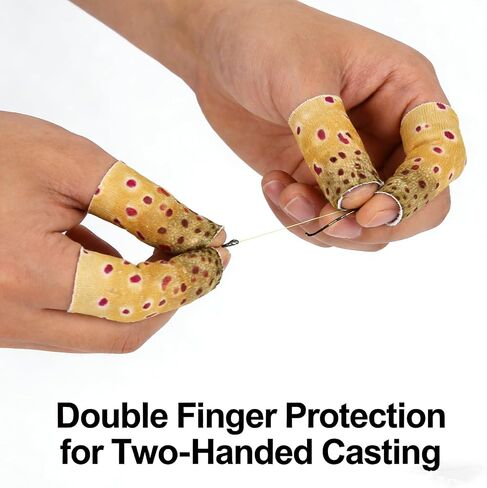 3 PCS Fly Fishing Finger Protectors, Trout Pattern Line Stripping Guards in Kuwait