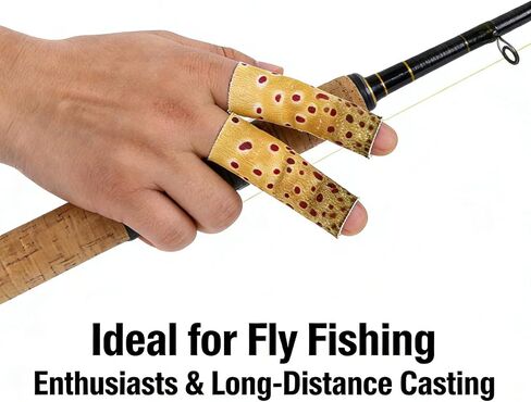 3 PCS Fly Fishing Finger Protectors, Trout Pattern Line Stripping Guards in Kuwait