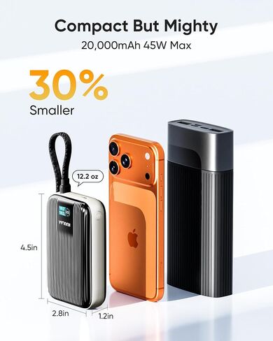 شاحن محمول من كولا، بنك طاقة أصغر حجمًا بقدرة 20000 مللي أمبير في الساعة بقدرة 45 وات للشحن السريع in Kuwait