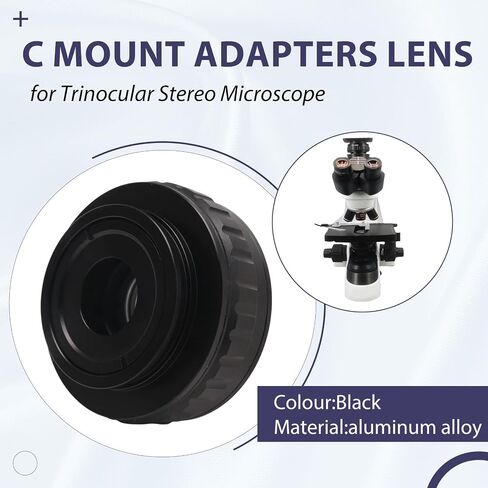 C Mount Adapters Lens 0.35X CCD for Trinocular Stereo Microscope Camera 38MM Interface Increased Field of Vision in Saudi Arabia