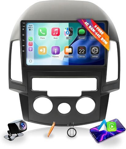 8 Core 4G+64G for Hyundai Elantra Touring 2009-2012 Manual AC Car CarPlay Android Auto Navigation Stereo GPS Radio Display 9" IPS Touchscreen Headunit Tablet Pad Media Player in Saudi Arabia