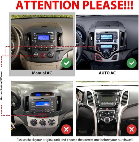 8 Core 4G+64G for Hyundai Elantra Touring 2009-2012 Manual AC Car CarPlay Android Auto Navigation Stereo GPS Radio Display 9" IPS Touchscreen Headunit Tablet Pad Media Player in Saudi Arabia