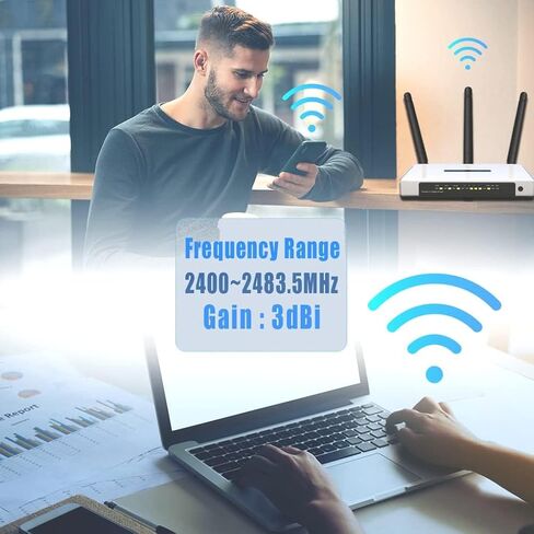Maswell WiFi Antenna WiFi, WiMAX Bluetooth and Zigbee Right Angle Profile RP SMA Plug in Saudi Arabia
