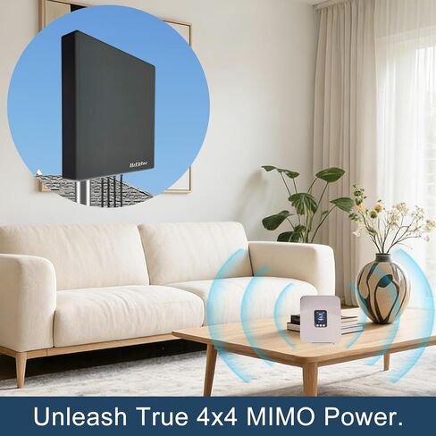 5G 4G LTE 4x4 Cross-Polarized MIMO Outdoor Panel Antenna, Fixed-Mount High Gain Wideband External Antenna for Cellular Routers, Compatible with T-Mobile Home Internet, Verizon, AT&T (Antenna Only) in Saudi Arabia