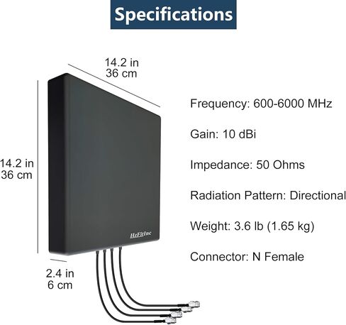 5G 4G LTE 4x4 Cross-Polarized MIMO Outdoor Panel Antenna, Fixed-Mount High Gain Wideband External Antenna for Cellular Routers, Compatible with T-Mobile Home Internet, Verizon, AT&T (Antenna Only) in Saudi Arabia