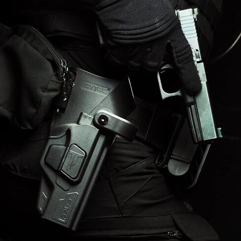 حافظة CYTAC من المستوى الثالث لـ Glock 17 Gen1-5 - خيارات RH/LH (حافظة الخدمة L3، يمين) in Kuwait