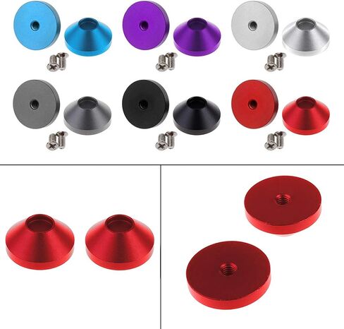 2Pcs Anodized Aluminum CNC Foot Cone Feet Alu Giving Screws for Custom Mechanical Keyboard for Case 6Colors Optional Mouseskates in Saudi Arabia