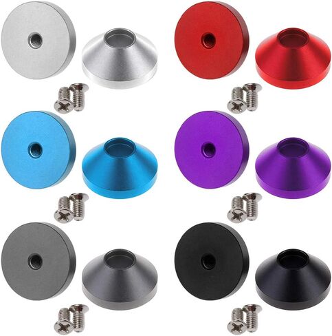 2Pcs Anodized Aluminum CNC Foot Cone Feet Alu Giving Screws for Custom Mechanical Keyboard for Case 6Colors Optional Mouseskates in Saudi Arabia